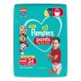 Fralda Descartável Infantil Pants Pampers Ajuste Total XXXG Pacote 24 Unidades