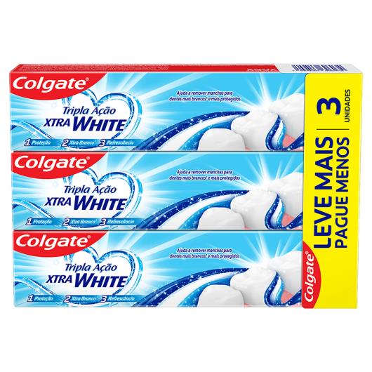 Creme Dental Xtra White Colgate Pack 3 Unidades 70g Cada Leve Mais Pague Menos - Imagem em destaque