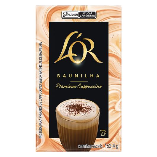 Cappuccino Solúvel Baunilha L'or Premium Caixa 162,4g 8 Unidades - Imagem em destaque