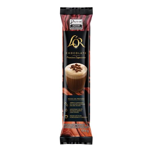 Cappuccino Solúvel L'or Premium Chocolate Caixa 156,8g 8 Unidades - Imagem em destaque