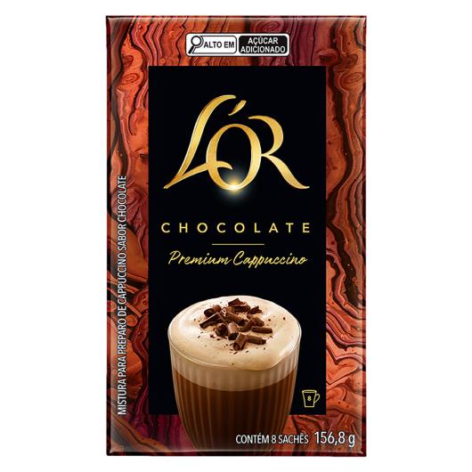 Cappuccino Solúvel L'or Premium Chocolate Caixa 156,8g 8 Unidades - Imagem em destaque