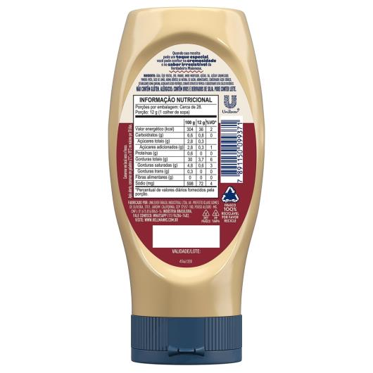 Maionese Bacon Hellmann's Squeeze 335g - Imagem em destaque
