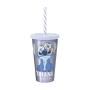 Copo Plasútil Stitch com Tampa e Canudo 500ml Decoração Sortida