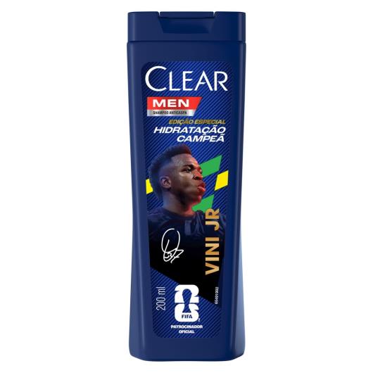 Shampoo Anticaspa Hidratação Campeã Clear Men Vini Jr. Frasco 200ml - Imagem em destaque