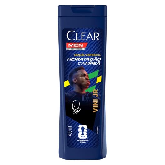 Shampoo Anticaspa Hidratação Campeã Clear Men Vini Jr. Frasco 400ml - Imagem em destaque