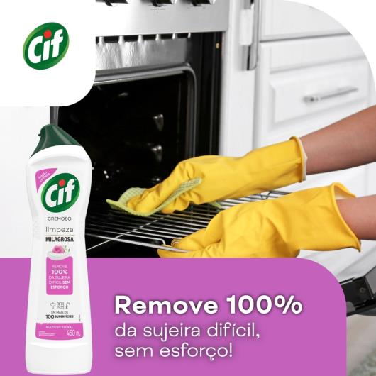 Saponáceo Cremoso Floral Cif 450ml - Imagem em destaque