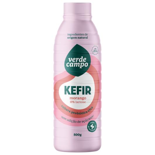 Kefir Morango Zero Lactose Verde Campo Lacfree Garrafa 500g - Imagem em destaque