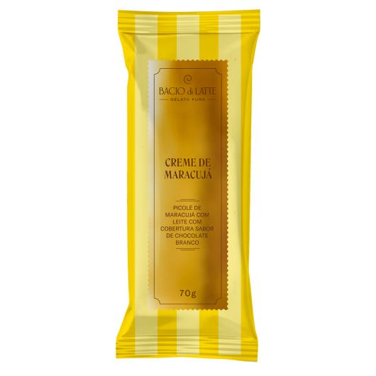Picolé Bacio di Latte Creme de Maracujá Cobertura Chocolate Branco 70g - Imagem em destaque
