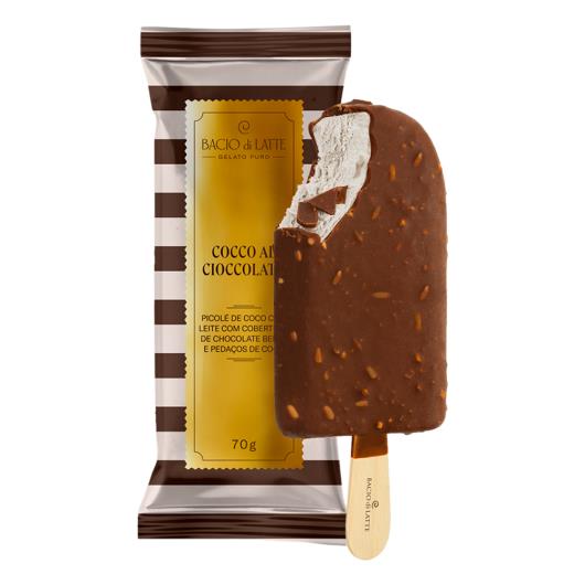 Picolé Bacio di Latte Coco e Cobertura de Chocolate Belga 70g - Imagem em destaque