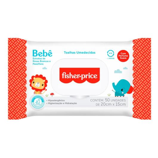 Toalha Umedecida Fisher Price Bebê com Perfume 50 Unidades - Imagem em destaque