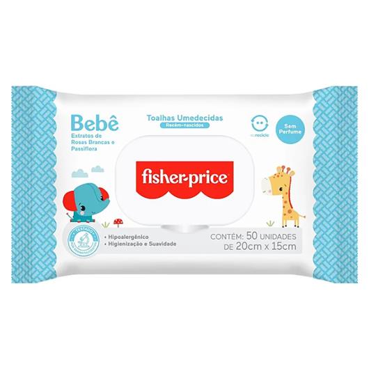 Toalha Umedecida Fisher Price Bebê Sem Perfume 50un - Imagem em destaque