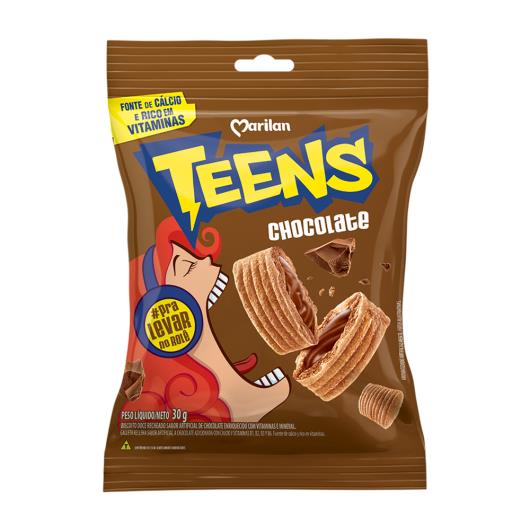 Biscoito Marilan Teens Recheio Chocolate Pacote 30g - Imagem em destaque