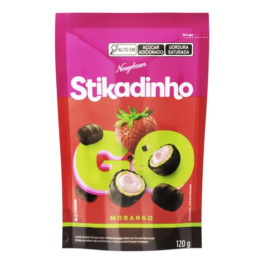 Stikadinho Neugebauer Recheio Morango Cobertura Chocolate Meio Amargo Sachê 120g - Imagem em destaque