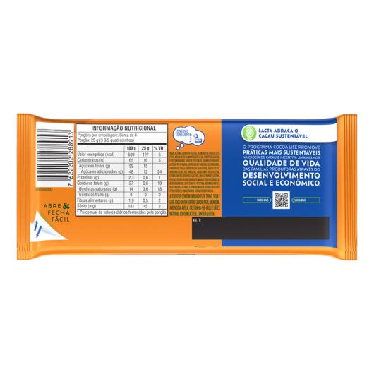 Chocolate ao Leite Lacta Recheio Caramelo Pacote 104g - Imagem em destaque