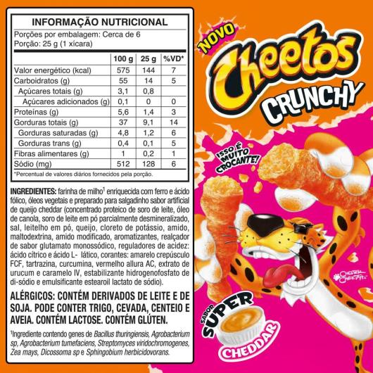 Salgadinho Cheetos Crunchy Super Cheddar 160G - Imagem em destaque