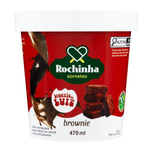 Sorvete Rochinha Brownie do Luiz Pote 470ml - Imagem em destaque