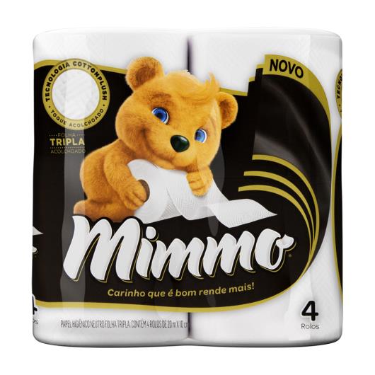Papel Higiênico Mimmo Folha Tripla Neutro 20m Pacote 4 Unidades - Imagem em destaque