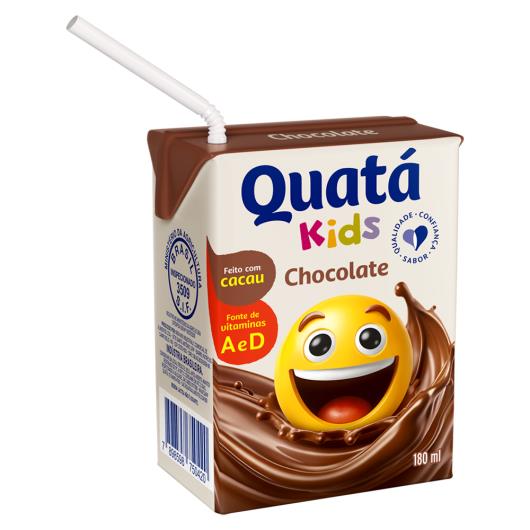 Bebida Láctea UHT Chocolate Quatá Kids Caixa 180ml - Imagem em destaque