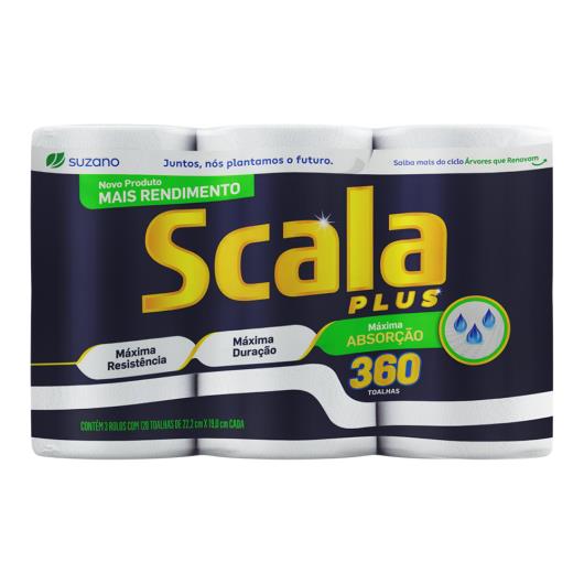 Toalha de Papel Scala Plus Pacote 3 Unidades com 120 Folhas Cada - Imagem em destaque