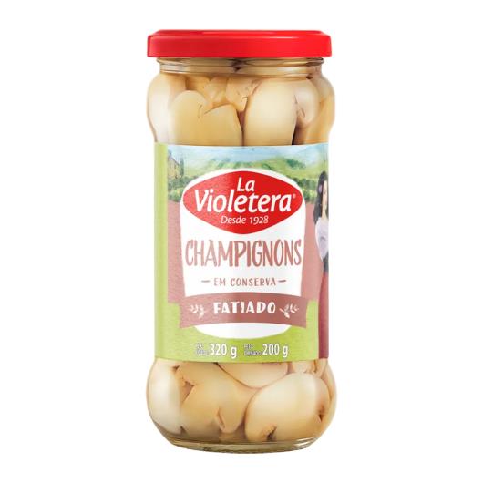 Champignon La Violetera Fatiado Conserva Vidro 200g - Imagem em destaque