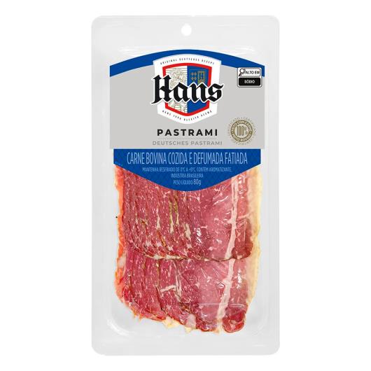 Pastrami Hans Cozido Defumado Fatiado 80g - Imagem em destaque