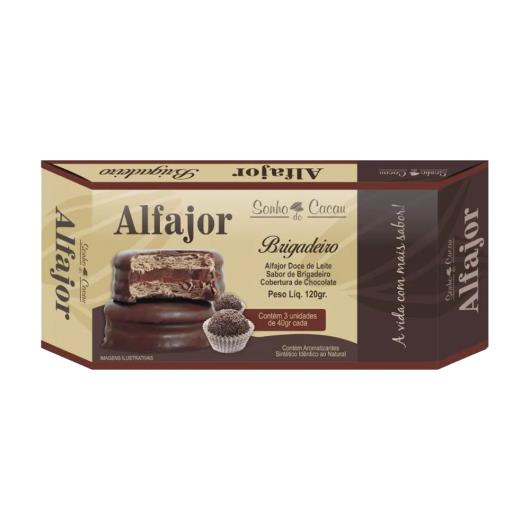 Alfajor Sonho do Cacau Brigadeiro Caixa 120g - Imagem em destaque