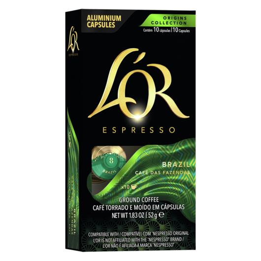 Café em Cápsula Torrado e Moído Espresso Brazil L'or Origins Collection Caixa 52g 10 Unidades - Imagem em destaque