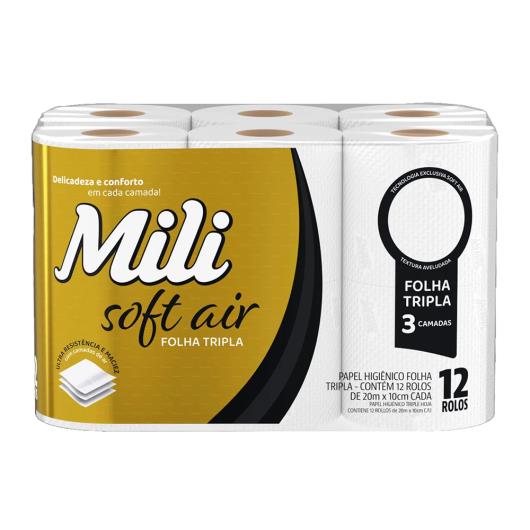 Papel Higiênico Mili Soft Air Folha Tripla 20M 12un - Imagem em destaque