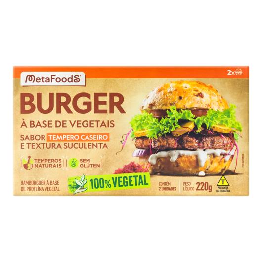 Hambúrguer Vegetal Tempero Caseiro Meta Foods Caixa 220g 2 Unidades - Imagem em destaque