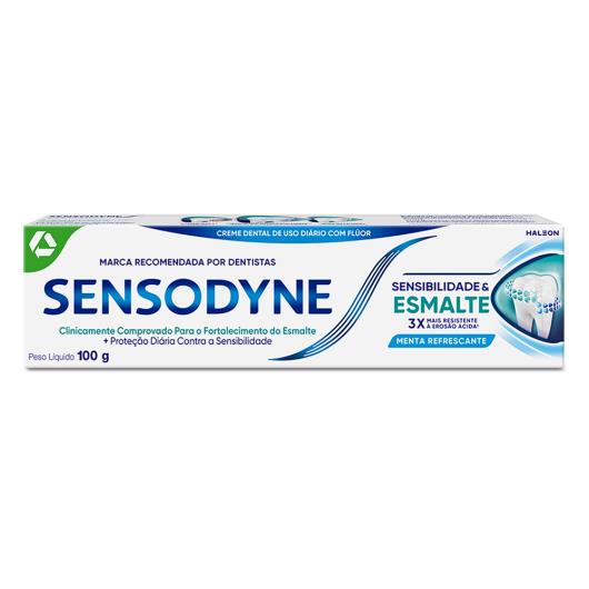 Creme Dental Menta Refrescante Sensodyne Sensibilidade & Esmalte Caixa 100g - Imagem em destaque