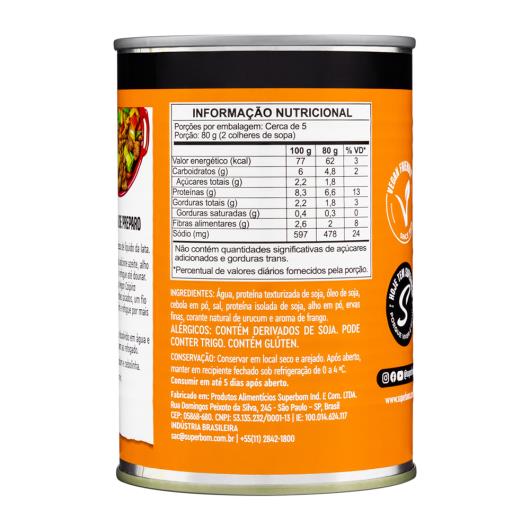 Frango Vegan Caipira Superbom Lata 370g - Imagem em destaque