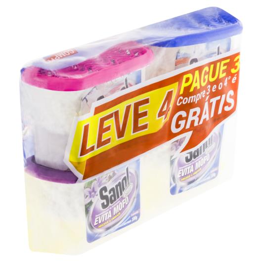 Pack Desumidificador Evita Mofo Sanol Sec Lavanda, Neutro e Carinho 100g Cada Leve 4 Pague 3 - Imagem em destaque