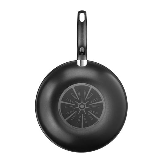 Frigideira Wok Rochedo Robusta Grafite Antiaderente Base Limpa Fácil e Thermo-Sinal 25cm - Imagem em destaque