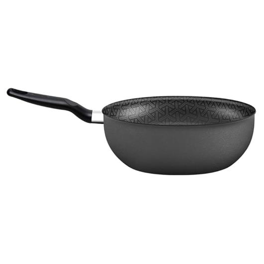 Frigideira Wok Rochedo Robusta Grafite Antiaderente Base Limpa Fácil e Thermo-Sinal 25cm - Imagem em destaque