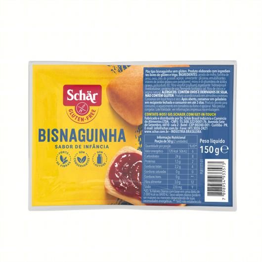 Pão Bisnaguinha Schär  sem Glúten Zero Lactose 150g - Imagem em destaque