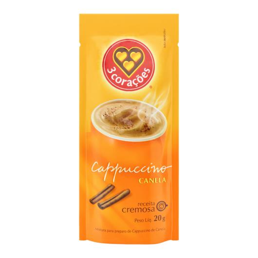 Mistura para preparo capuccino canela 3 Corações sachê 20g - Imagem em destaque
