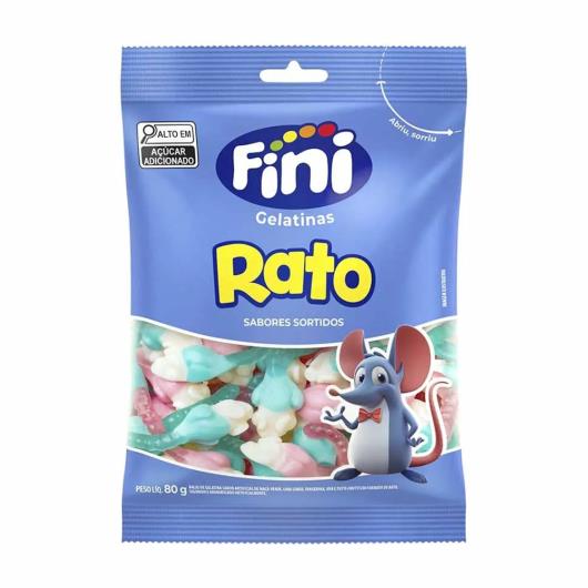 Bala Fini Gelatina Rato Sabores Sortidos 80g - Imagem em destaque