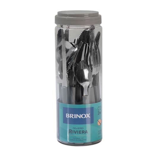 Faqueiro Brinox Riviera Cinza 24 Peças - Imagem em destaque