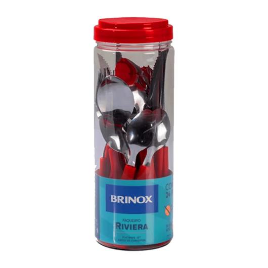 Faqueiro Brinox Riviera Vermelho 24 Peças - Imagem em destaque