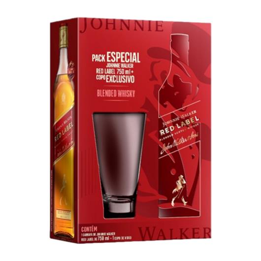 Whisky Johnnie Walker Red Label + Copo Exclusivo 750ml - Imagem em destaque