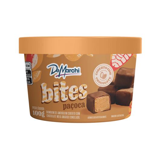 Bombom DeMarchi Bites Paçoca Cobertura Chocolate Congelado 100g - Imagem em destaque