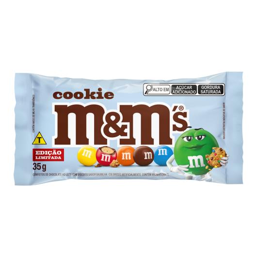 Confeito de Chocolate M&M's Cookie Pacote 35g - Imagem em destaque
