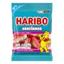 Bala de Gelatina Framboesa e Morango Dentinhos Haribo Pacote 80g