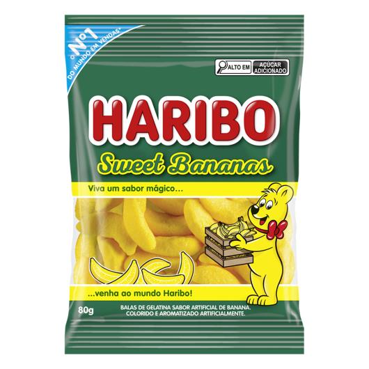 Bala de Gelatina Sweet Bananas Haribo Pacote 80g - Imagem em destaque