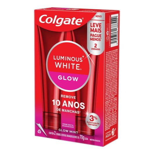 Pack Creme Dental Para Clareamento Colgate Luminous White Glow 70g 2 un - Imagem em destaque
