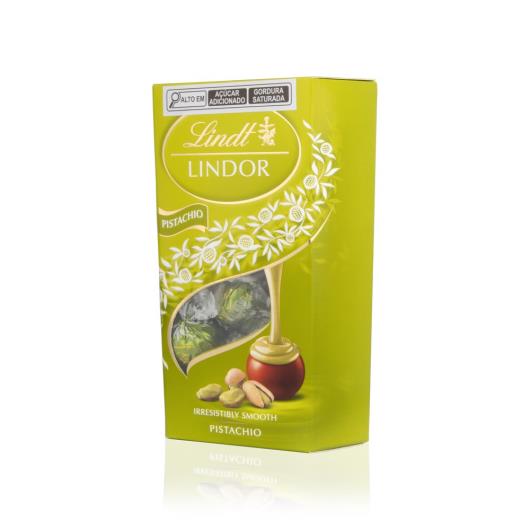 Bombons Chocolate Lindt Lindor Ao Leite com Pistache 200g 16 unidades - Imagem em destaque