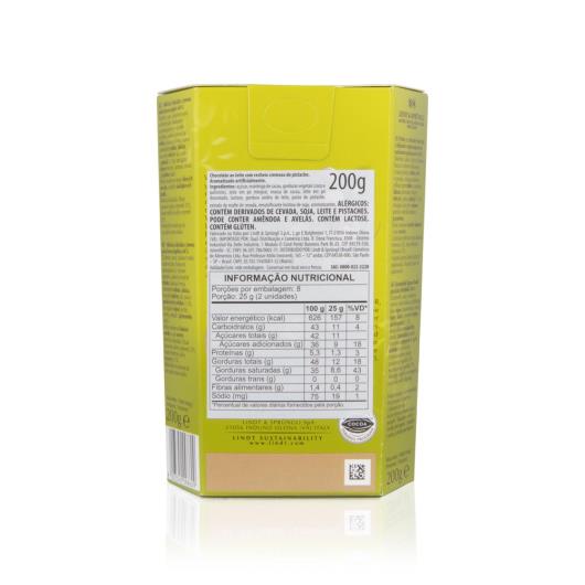Bombons Chocolate Lindt Lindor Ao Leite com Pistache 200g 16 unidades - Imagem em destaque