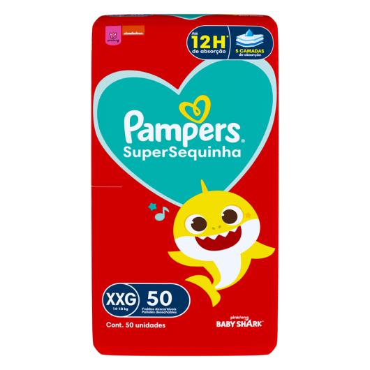 Fralda Descartável Infantil Pampers SuperSequinha XXG Pacote 50 Unidades - Imagem em destaque
