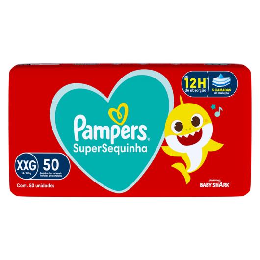 Fralda Descartável Infantil Pampers SuperSequinha XXG Pacote 50 Unidades - Imagem em destaque