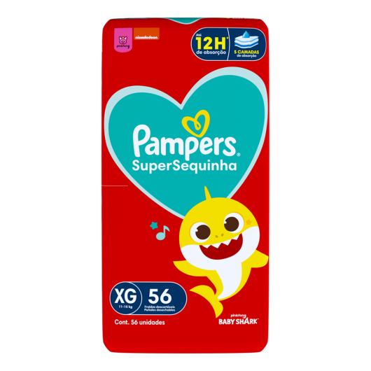 Fralda Descartável Pampers SuperSequinha XG Pacote 56 Unidades - Imagem em destaque